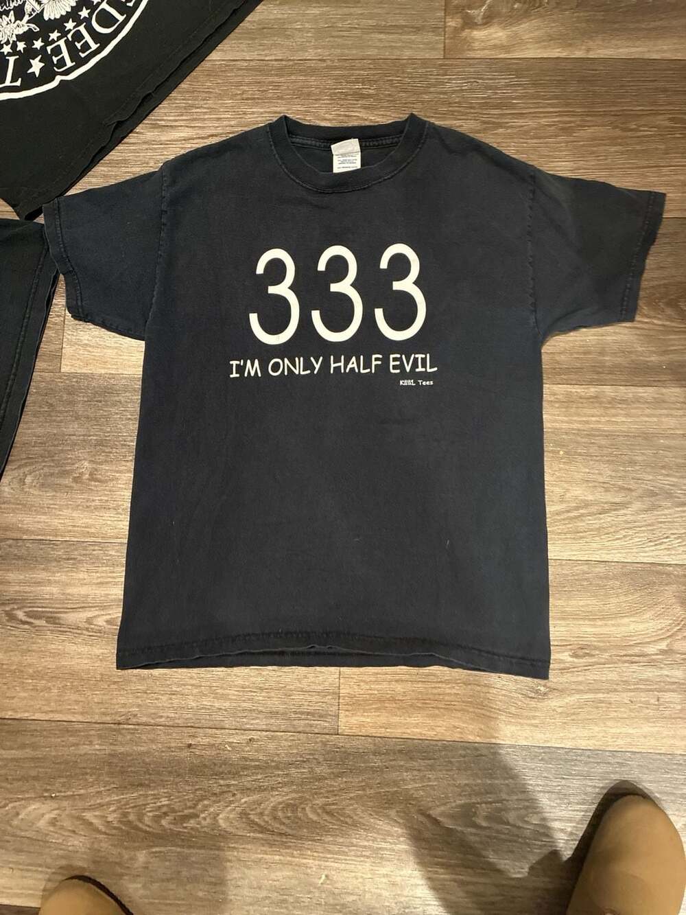 Vintage Delta Magnum Weight 333 I’m Only Half Evil T-Shirt